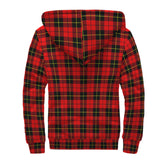 Clan Wallace Hunting Red Crest Tartan Sherpa Hoodie CT39