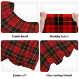 Clan Wallace Hunting Red Tartan Off Shoulder Long Dress VL1156