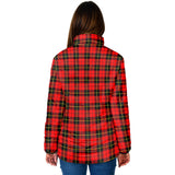 Clan Wallace Hunting Red Crest Tartan Padded Jacket RF955