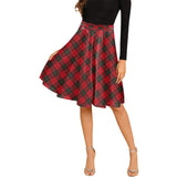 Clan Wallace Weathered Tartan Melete Pleated Midi Skirt V112