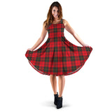 Clan Wallace Weathered Tartan Sleeveless Midi Womens Dress VS115