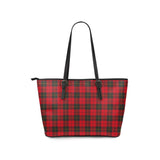 Clan Wallace Weathered Tartan Leather Tote Bag MT39