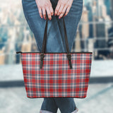 Clan Warden Tartan Leather Tote Bag MT37