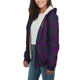 Clan Wardlaw Crest Tartan Sherpa Hoodie CT34