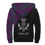 Clan Wardlaw Crest Tartan Sherpa Hoodie Curve Style CE38