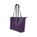 Clan Wardlaw Tartan Leather Tote Bag MT35