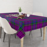 Clan Wardlaw Modern Tartan Tablecloth Golden Sword of Courageous Legacy BG971