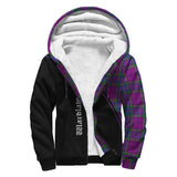 Clan Wardlaw Modern Crest Tartan Sherpa Hoodie Curve Style CE39