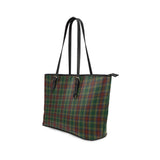 Clan Waterford County Ireland Tartan Leather Tote Bag MT34