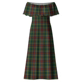 Clan Waterford County Ireland Tartan Off Shoulder Long Dress VL1164