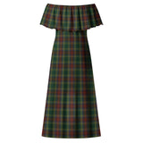 Clan Waterford County Ireland Tartan Off Shoulder Long Dress VL1164