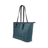 Clan Watkins of Wales Tartan Leather Tote Bag MT33