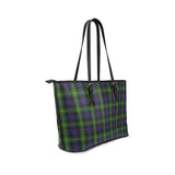 Clan Watson Tartan Leather Tote Bag MT30