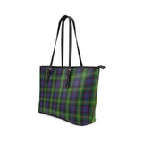 Clan Watson Tartan Leather Tote Bag MT30