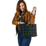 Clan Watson Tartan Leather Tote Bag MT30