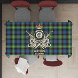 Clan Watson Ancient Tartan Tablecloth Golden Sword of Courageous Legacy BG973