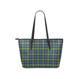 Clan Watson Ancient Tartan Leather Tote Bag MT32