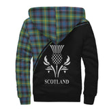 Clan Watson Ancient Crest Tartan Sherpa Hoodie Curve Style CE37