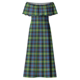 Clan Watson Ancient Tartan Off Shoulder Long Dress VL1166