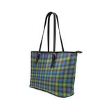 Clan Watson Ancient Tartan Leather Tote Bag MT32