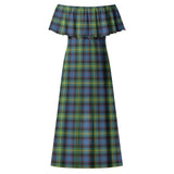 Clan Watson Ancient Tartan Off Shoulder Long Dress VL1166