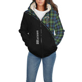 Clan Watson Ancient Crest Tartan Sherpa Hoodie Curve Style CE37