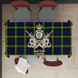 Clan Watson Modern Tartan Tablecloth Golden Sword of Courageous Legacy BG974