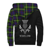 Clan Watson Modern Crest Tartan Sherpa Hoodie Curve Style CE36