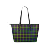 Clan Watson Modern Tartan Leather Tote Bag MT31