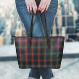 Clan Watt Tartan Leather Tote Bag MT29