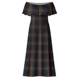 Clan Watt Tartan Off Shoulder Long Dress VL1169