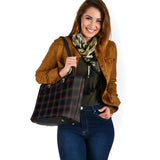 Clan Watt Tartan Leather Tote Bag MT29