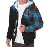 Clan Wedderburn Crest Tartan Sherpa Hoodie Curve Style CE33