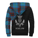 Clan Wedderburn Crest Tartan Sherpa Hoodie Curve Style CE33