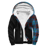 Clan Wedderburn Crest Tartan Sherpa Hoodie Curve Style CE33