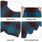 Clan Wedderburn Tartan Off Shoulder Long Dress VL1172