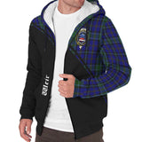 Clan Weir Crest Tartan Sherpa Hoodie Curve Style CE30