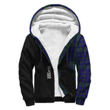 Clan Weir Crest Tartan Sherpa Hoodie Curve Style CE30