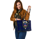 Clan Weir Crest Tartan Leather Tote Bag MT1223