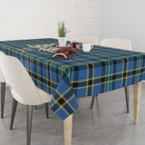 Clan Weir Ancient Tartan Tablecloth Golden Sword of Courageous Legacy BG978