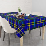 Clan Weir Modern Tartan Tablecloth Golden Sword of Courageous Legacy BG979