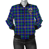 Clan Weir Modern Crest Tartan Bomber Jacket ZJ967