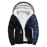 Clan Weir Modern Crest Tartan Sherpa Hoodie Curve Style CE31