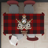 Clan Wemyss Tartan Tablecloth Golden Sword of Courageous Legacy BG982