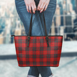 Clan Wemyss Tartan Leather Tote Bag MT21