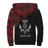 Clan Wemyss Crest Tartan Sherpa Hoodie Curve Style CE28