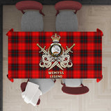 Clan Wemyss Modern Tartan Tablecloth Golden Sword of Courageous Legacy BG981