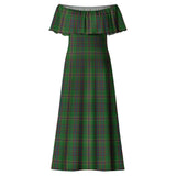 Clan Westmeath County Ireland Tartan Off Shoulder Long Dress VL1178