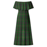 Clan Westmeath County Ireland Tartan Off Shoulder Long Dress VL1178