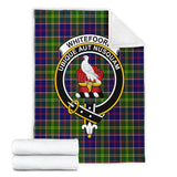 Clan Whitefoord Modern Crest Tartan Blanket UC973